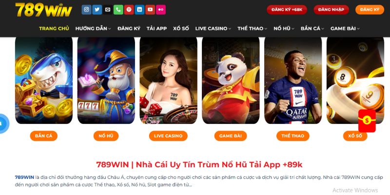 Tìm hiểu về trang cá cược Thể thao 789Win